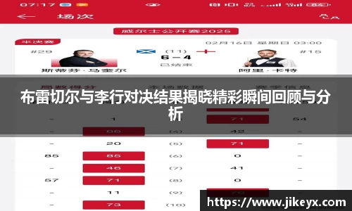 布雷切尔与李行对决结果揭晓精彩瞬间回顾与分析